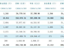 公募总规模反弹直逼32万亿 11月增加近5000亿 一类基金规模下降 ...