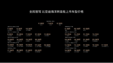 海洋网车型价格